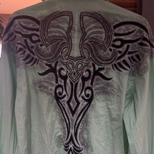 MENS XL ROAR button up shirt